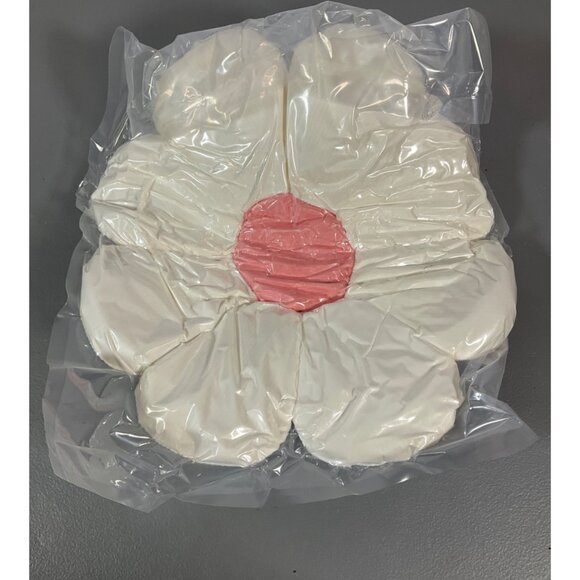 Sioloc 15.7 Inch White Floral Throw Pillow, Plush Flower Shaped Cushion for Bedr - Picture 5 of 6